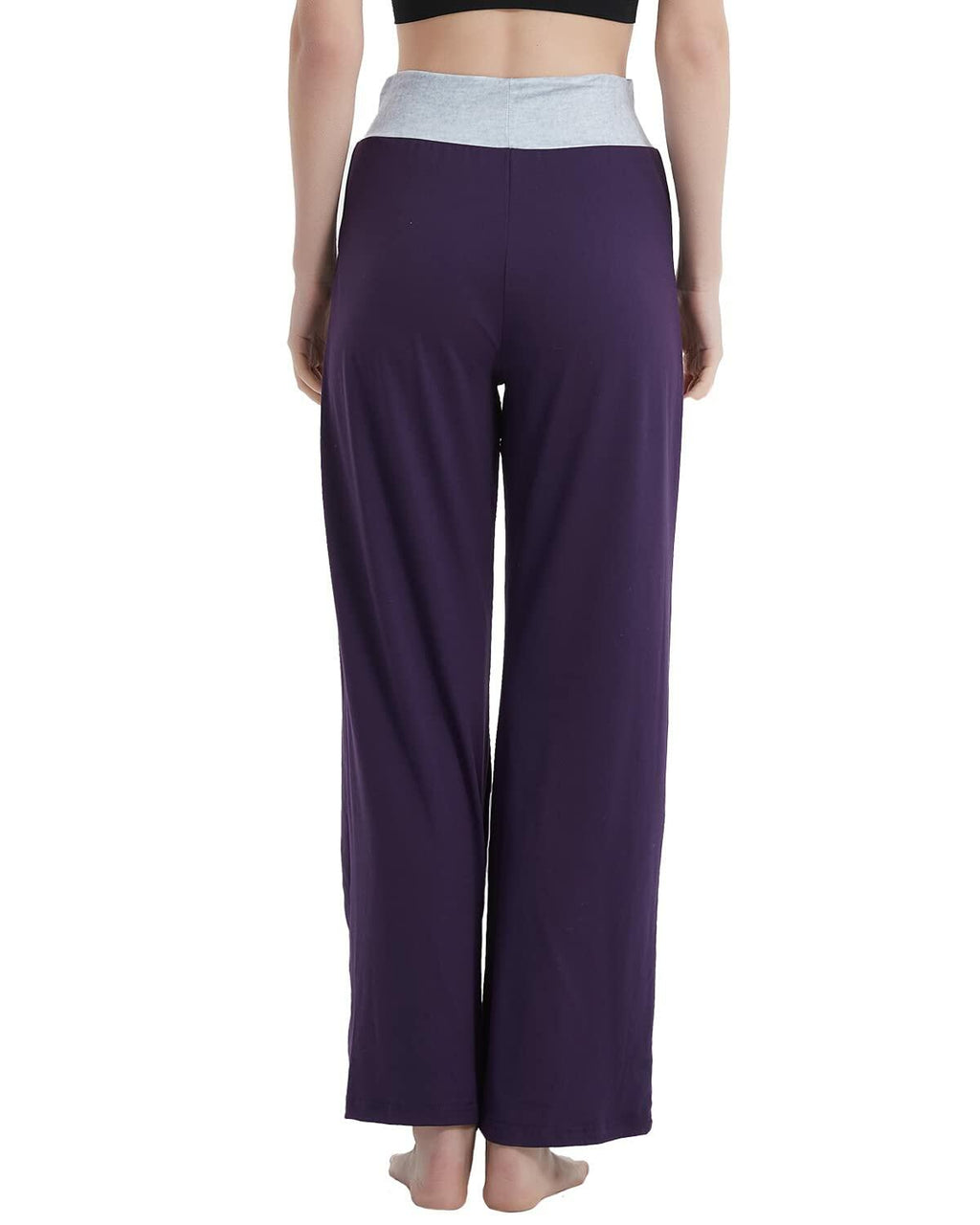 NEWCOSPLAY Women's Comfy Pajama Pants Casual Drawstring Wide Leg Size M