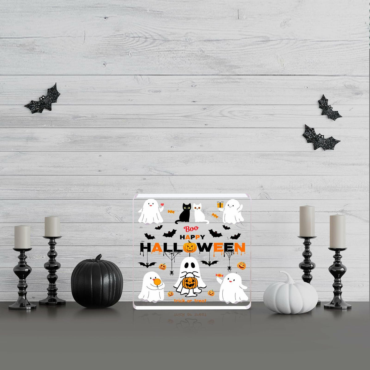 DIFFUNY Cute Halloween Ghost Table Decorations Medium Indoor Decor