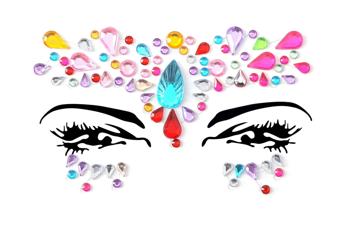 FACEGEM LONDON Face Gems Adhesive Glitter Tattoo Stickers 21 PCS