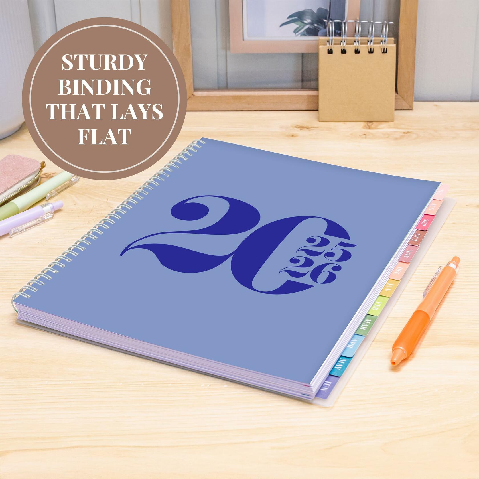 Rileys Academic Planner 2025-2026 Daily Weekly Monthly 8.5x11 Blue