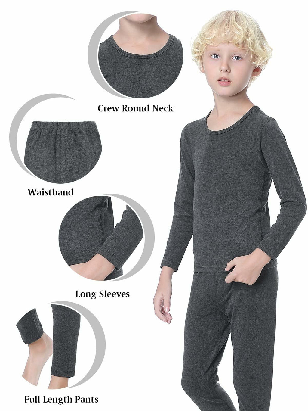 Kids Halloween Thermal Underwear Long Johns Base Layer Purple Ghost Size 2XL