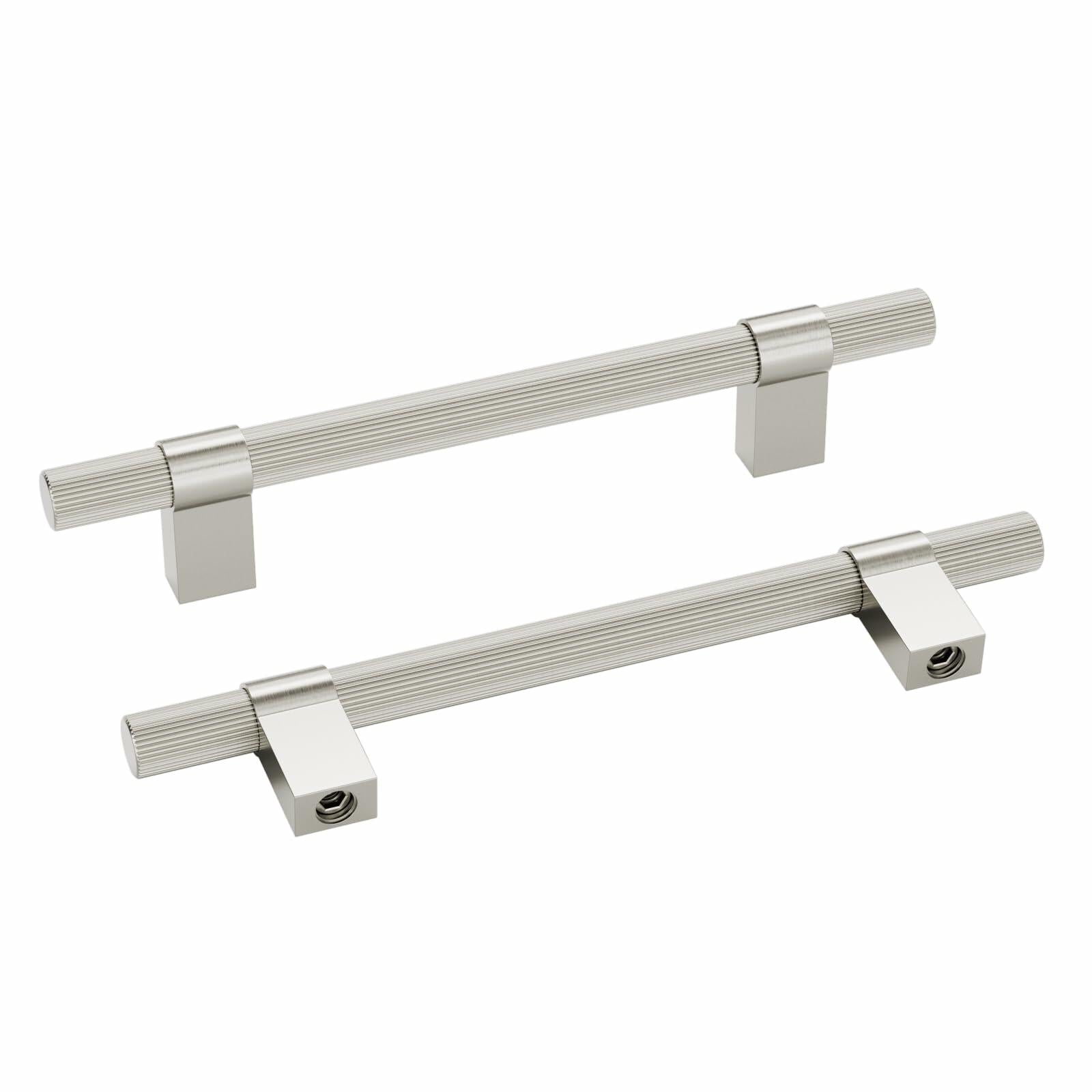 homdiy 15 Pack Brushed Nickel Cabinet Handles 128mm T Bar Silver