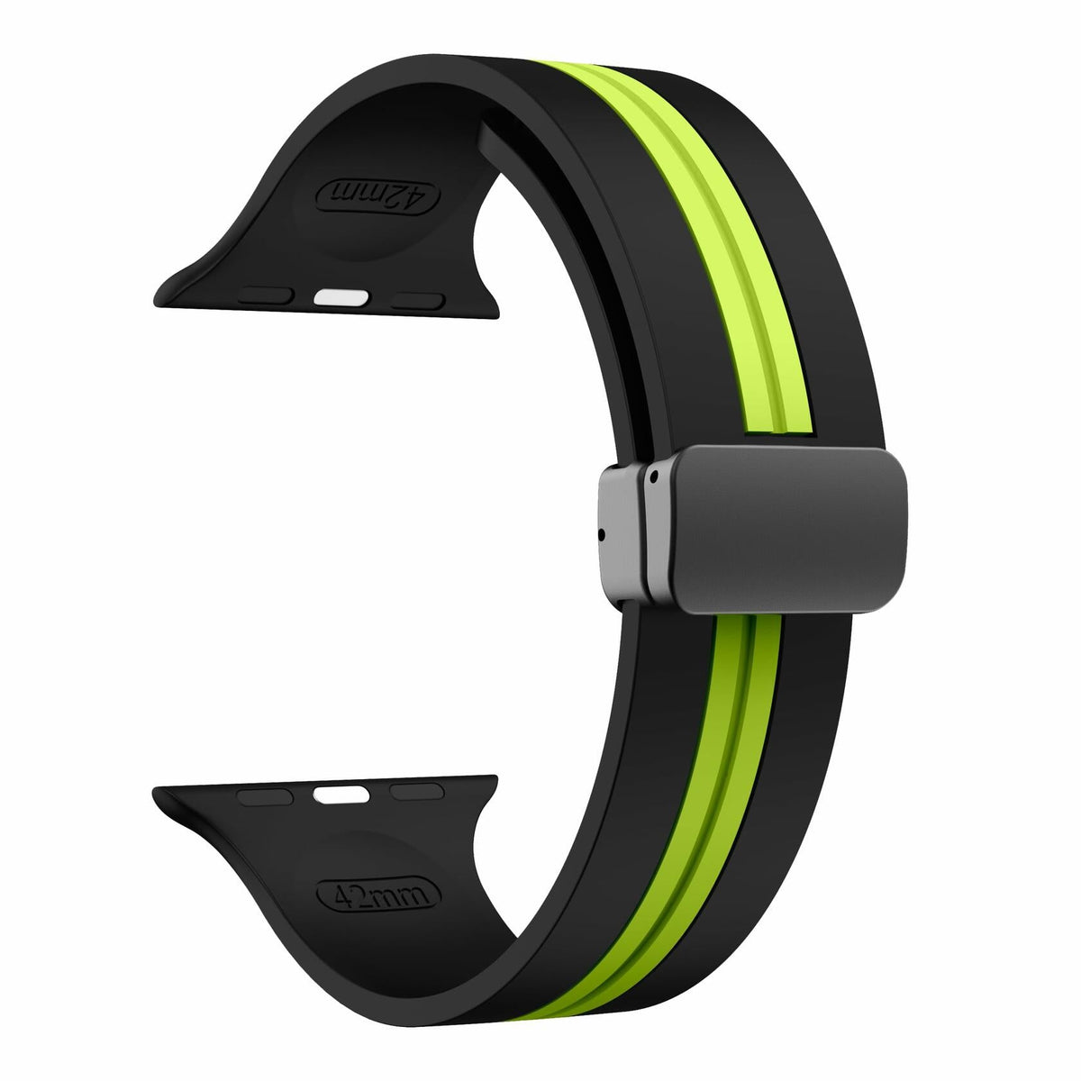LYSMVIVI Magnetic Silicone Sport Band Compatible Apple Watch 38-49mm Unisex