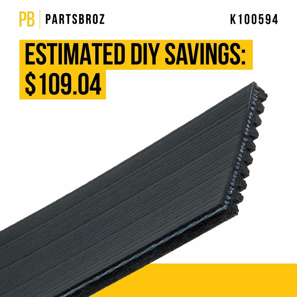 PartsBroz K060711 Micro-V Serpentine Drive Belt Black Compatible Gates