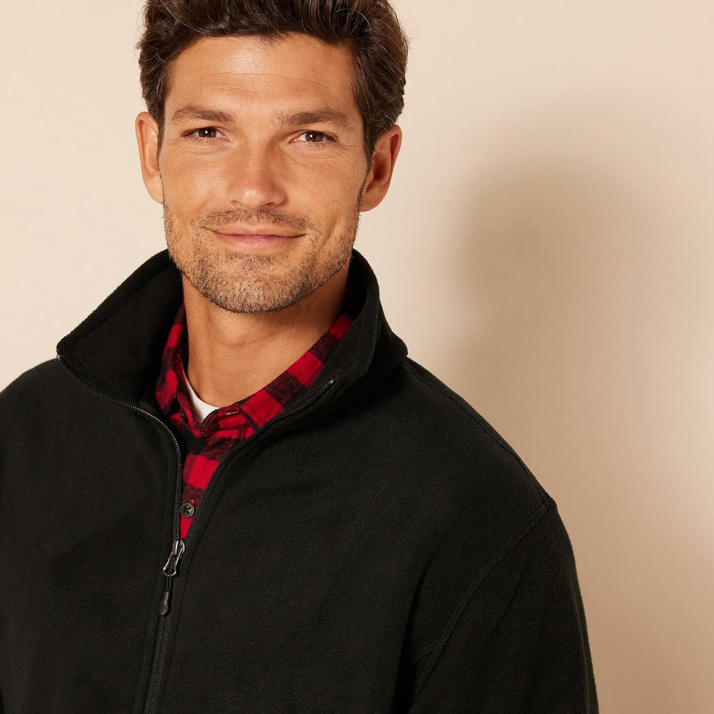 Amazon Essentials Men's Full-Zip Fleece Jacket Black Size X-Small