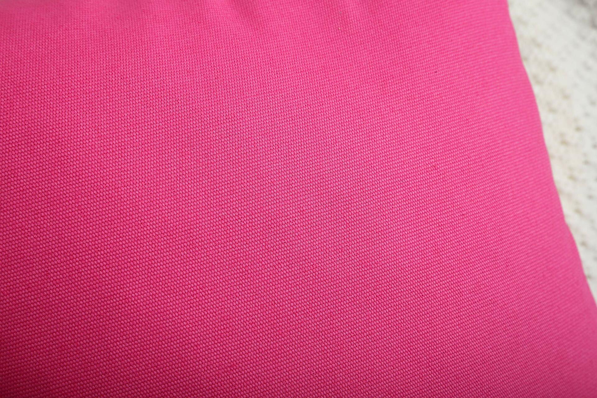 TangDepot Cotton Canvas Throw Pillow Cover 24x24 Hot Pink 1 Count