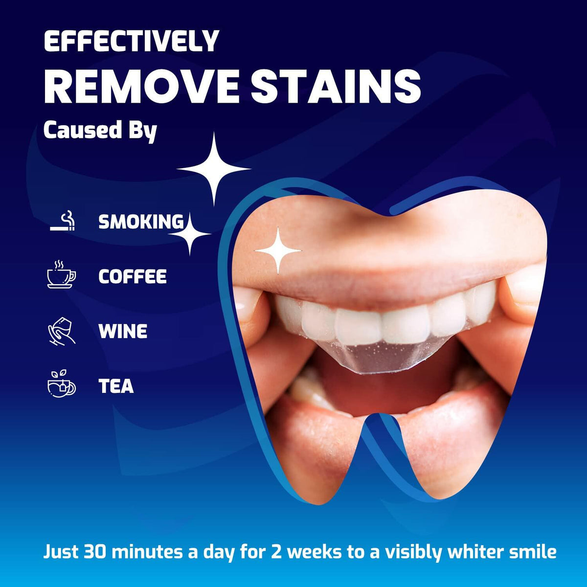 Care Enamel Whitening Strips Teeth Whitener Kit Mint 28 Strips