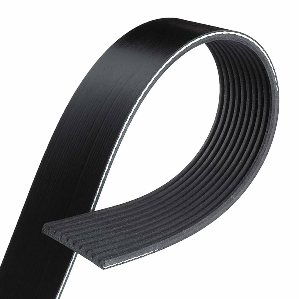 PartsBroz K070763 Micro-V Serpentine Drive Belt Compatible with Gates Black