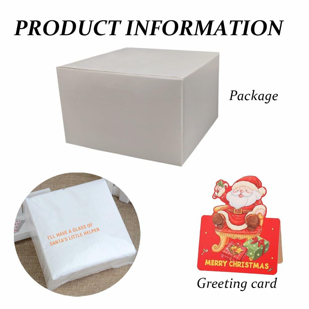 VOWFOO Christmas Cocktail Napkins Funny Quote 4.5x4.5 100pcs All The Baked Goods