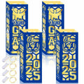 6 Pcs Graduation Table Centerpieces Lantern Boxes LED Light Blue Class 2025