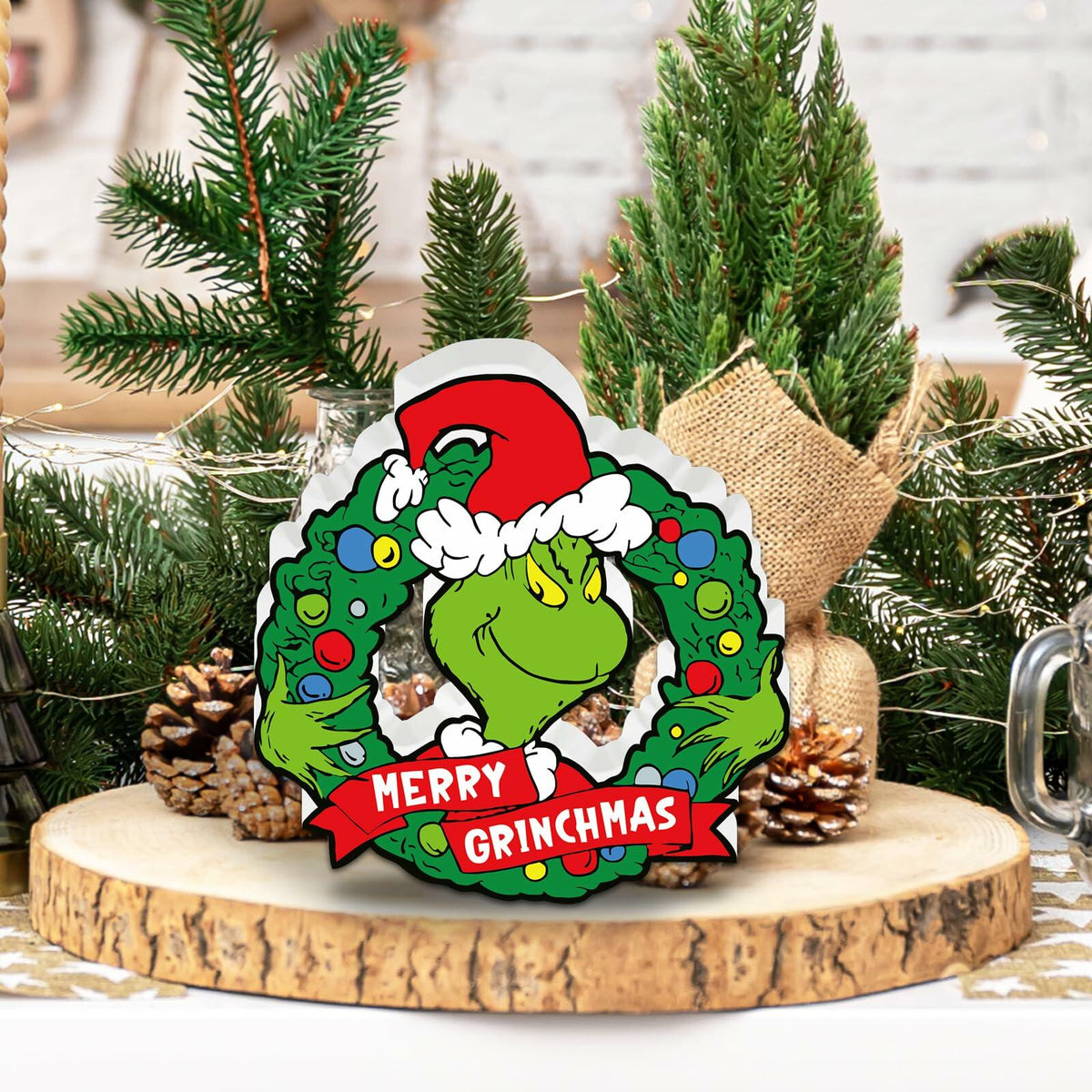 Whoville Merry Christmas Wood Sign Funny Tiered Tray Farmhouse Decor