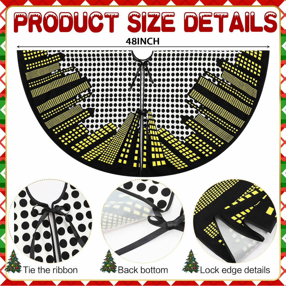 Boao Magic World Christmas Tree Skirt Vintage Envelope Design Rustic Xmas