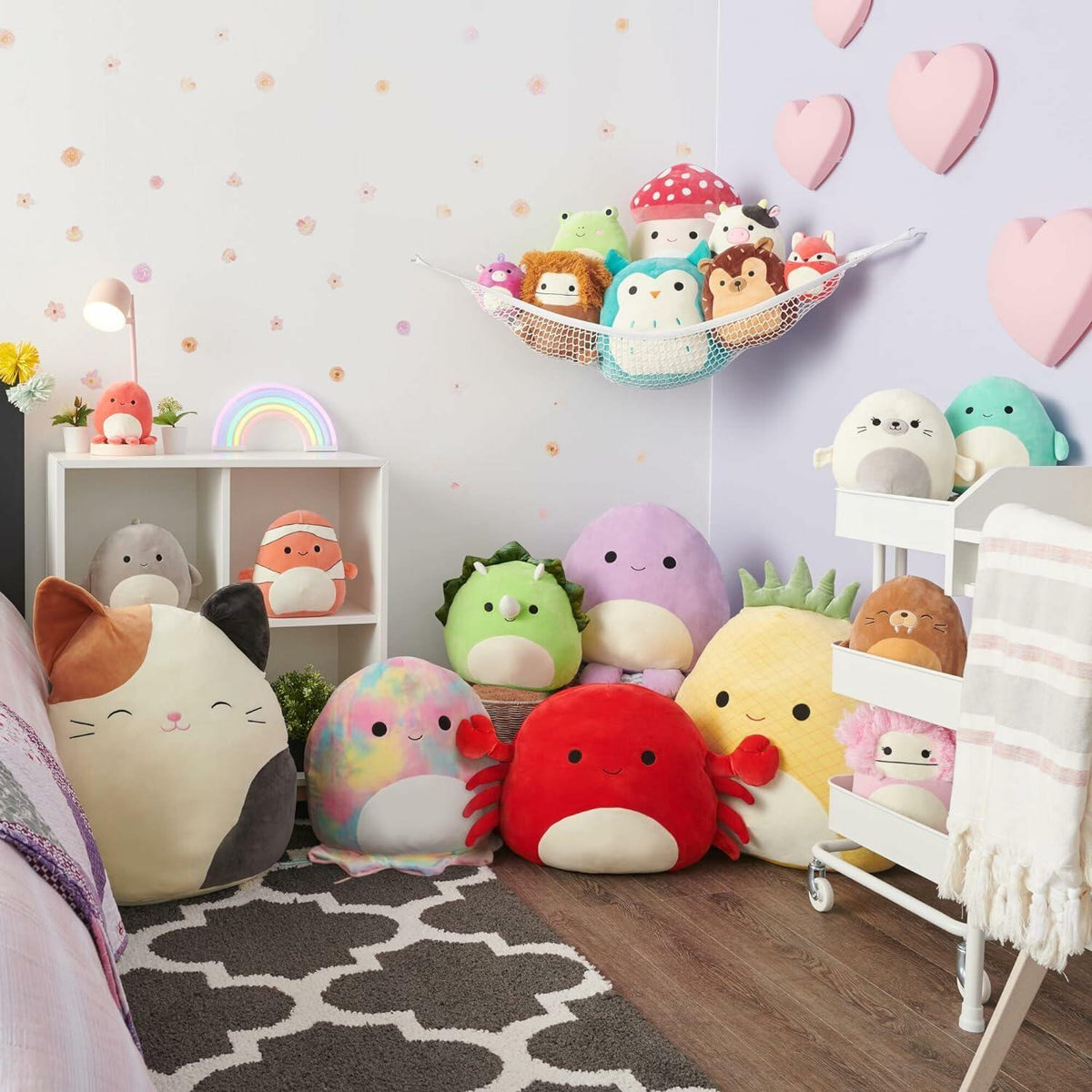 Squishmallows Emery Latte Squeaky Plush Dog Toy 3.5" Multicolor