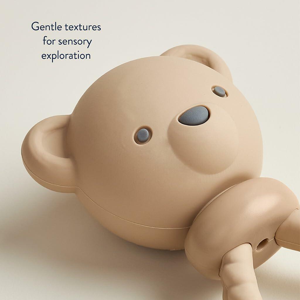 Itzy Ritzy Silicone Rattle Toy Bear Soft Jingle Handle 3+ Months