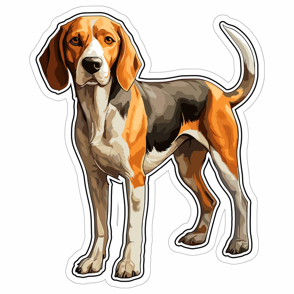 Foxhound Sticker 4 Inch Waterproof Vinyl Decal Durable Black