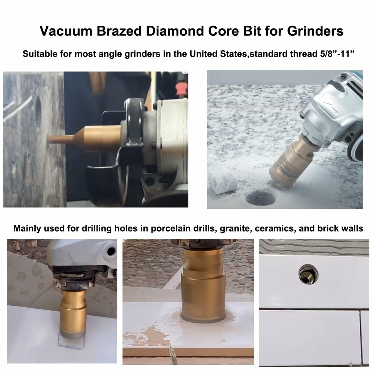 Diamond Core Drill Bit 45mm 1-3/4in Hole Saw for Granite Marble Concrete