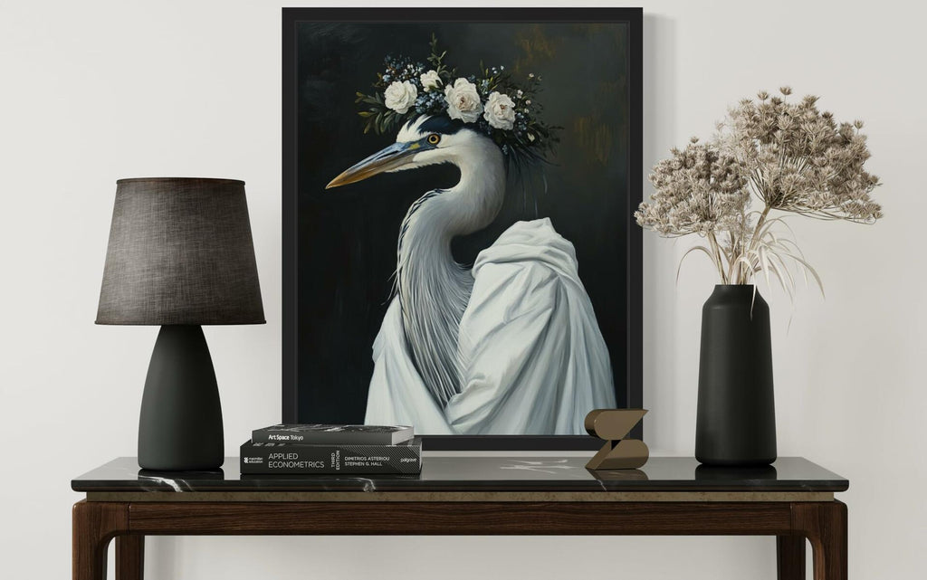 aj decor Blue Heron Wall Art Print Poster 8x10 inches Blue Heron Unframed