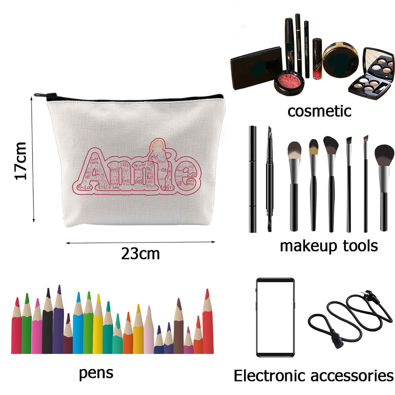 G2TUP You're Never Fully Dressed Without a Smile Makeup Bag Travel Toiletry Bag