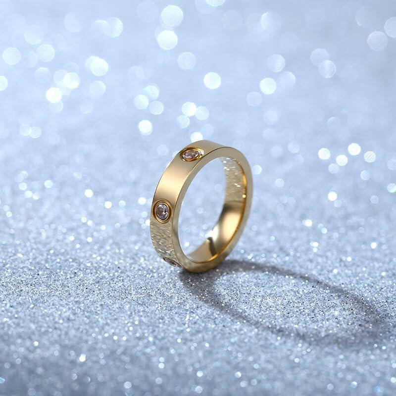 YNAAIAA 18K Gold Silver Diamond Cubic Zirconia Promise Ring Gold 10
