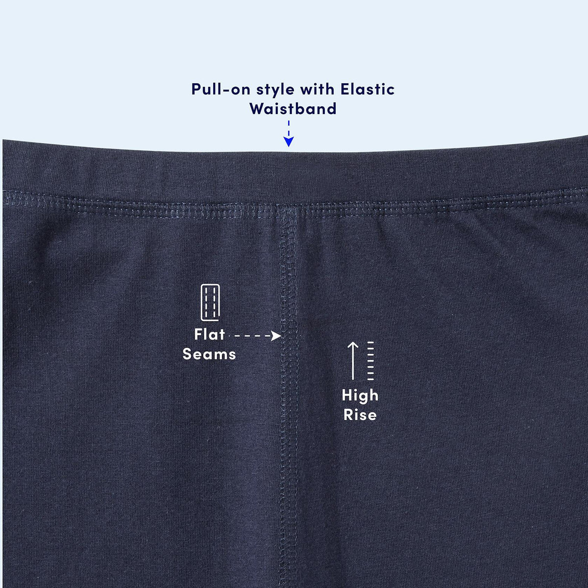 French Toast Girls Adaptive Skinny Pant Leggings Pull-Up Lift Loops Navy Size S