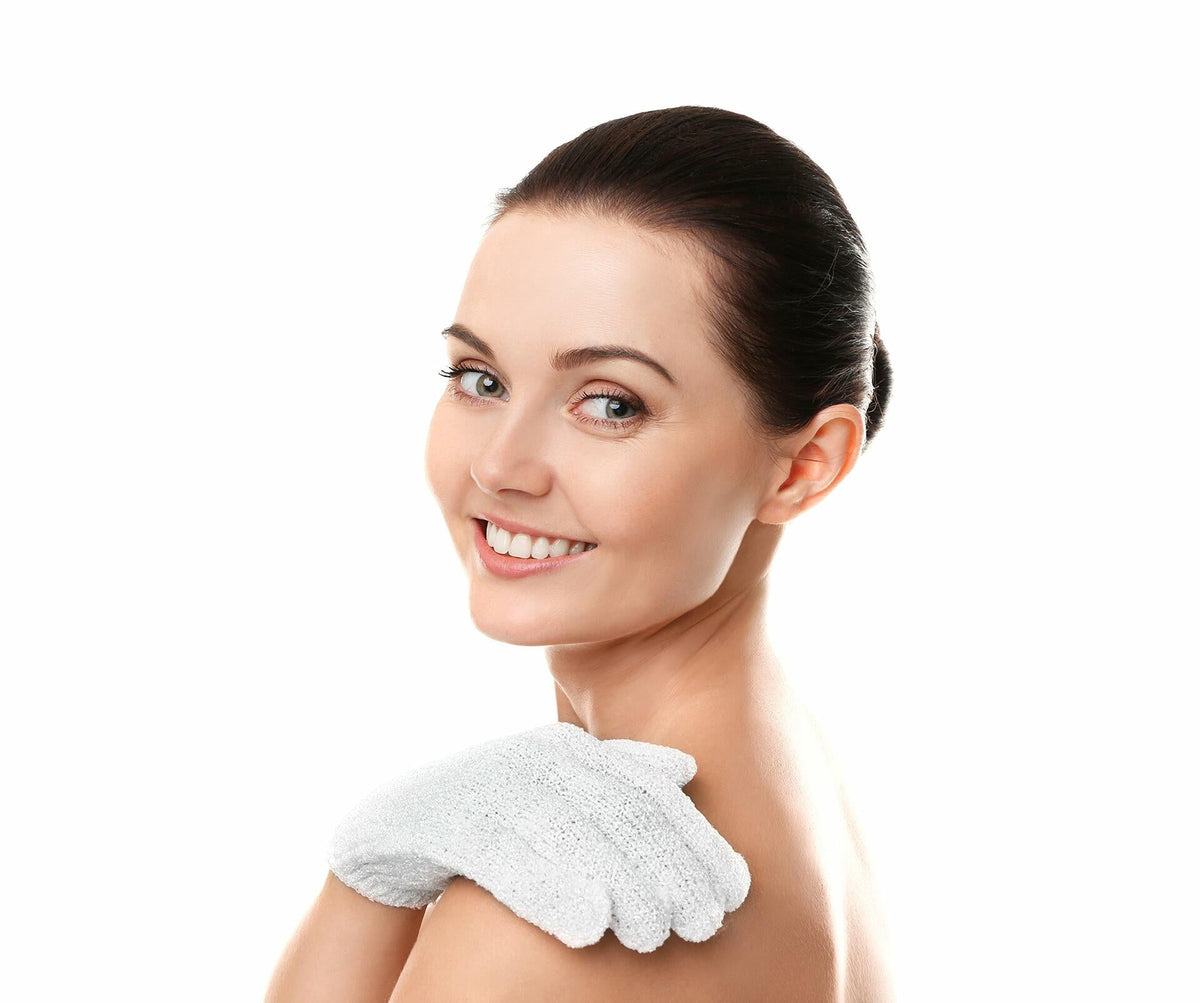 Linda Exfoliating Bath Gloves Multicolor 4 Pair Pack