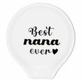 LXX1 Ceramic Spoon Rest Coffee Holder Mini Porcelain Nana Pattern White