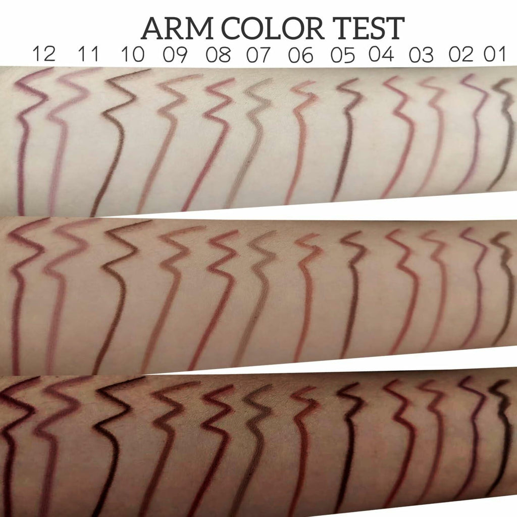 MAEPEOR Nude Lip Liner Set 12 Colors Matte Waterproof Long Lasting 1.06oz