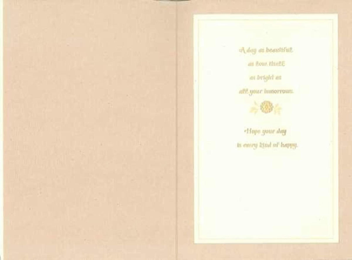 Hallmark Wedding Card Mr. & Mrs. Elegant Design with Envelope