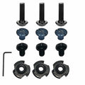 WGLILO #8-32 Three-Claw T-Nut Zinc Hexagon Socket Cross Screw