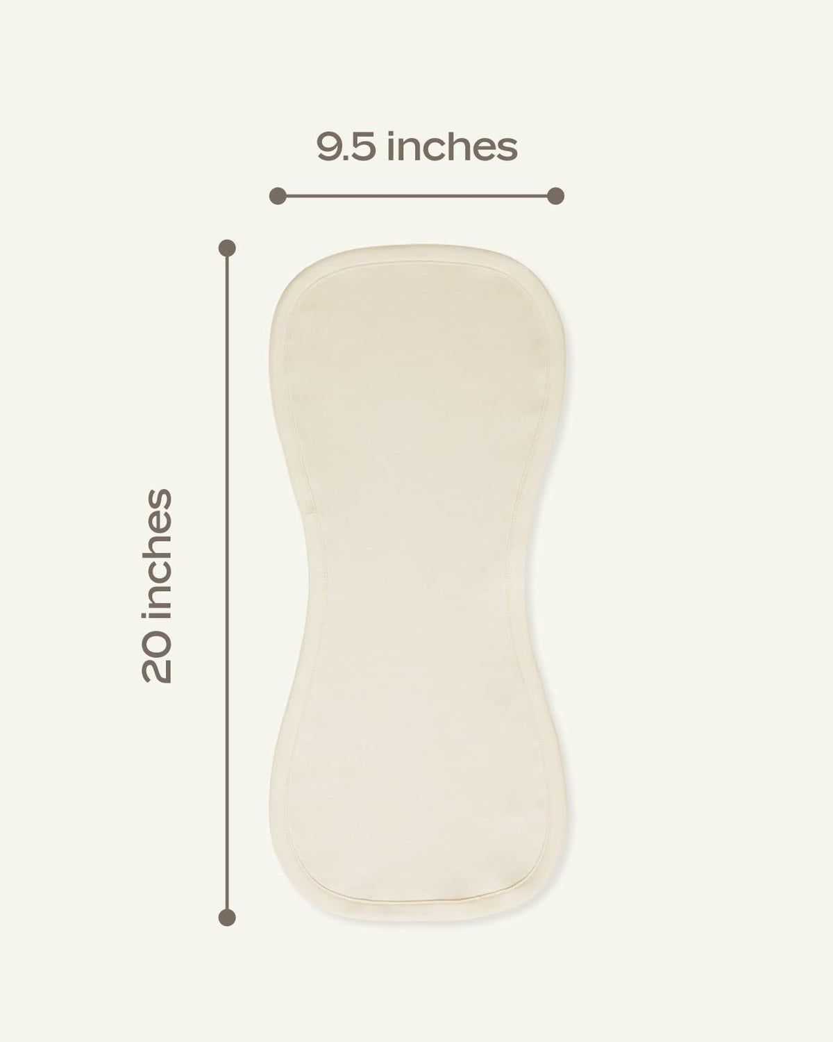 MON CHOU Organic Cotton Burp Cloths Baby 20x9.5 Meadow Cocoa