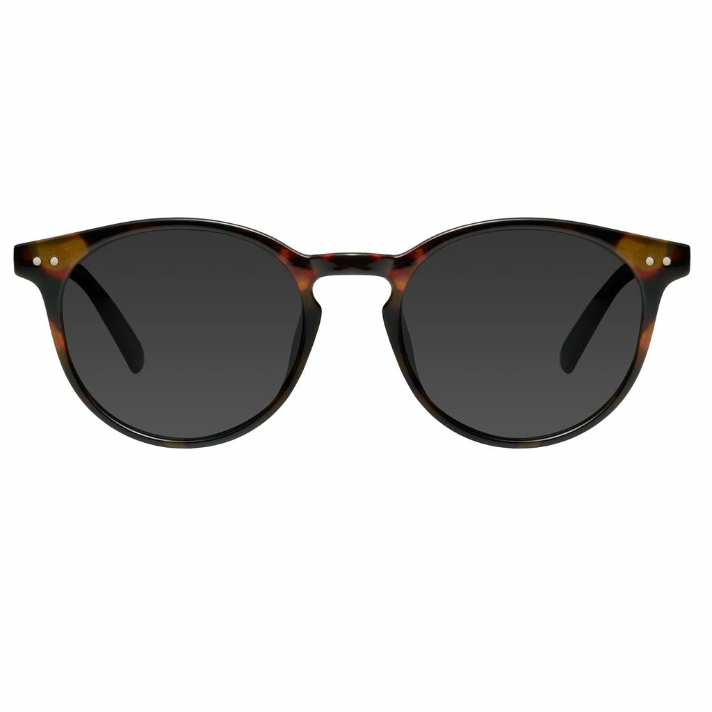 mosanana Polarized Round Sunglasses Small Tortoise Grey Casual Women MS52361