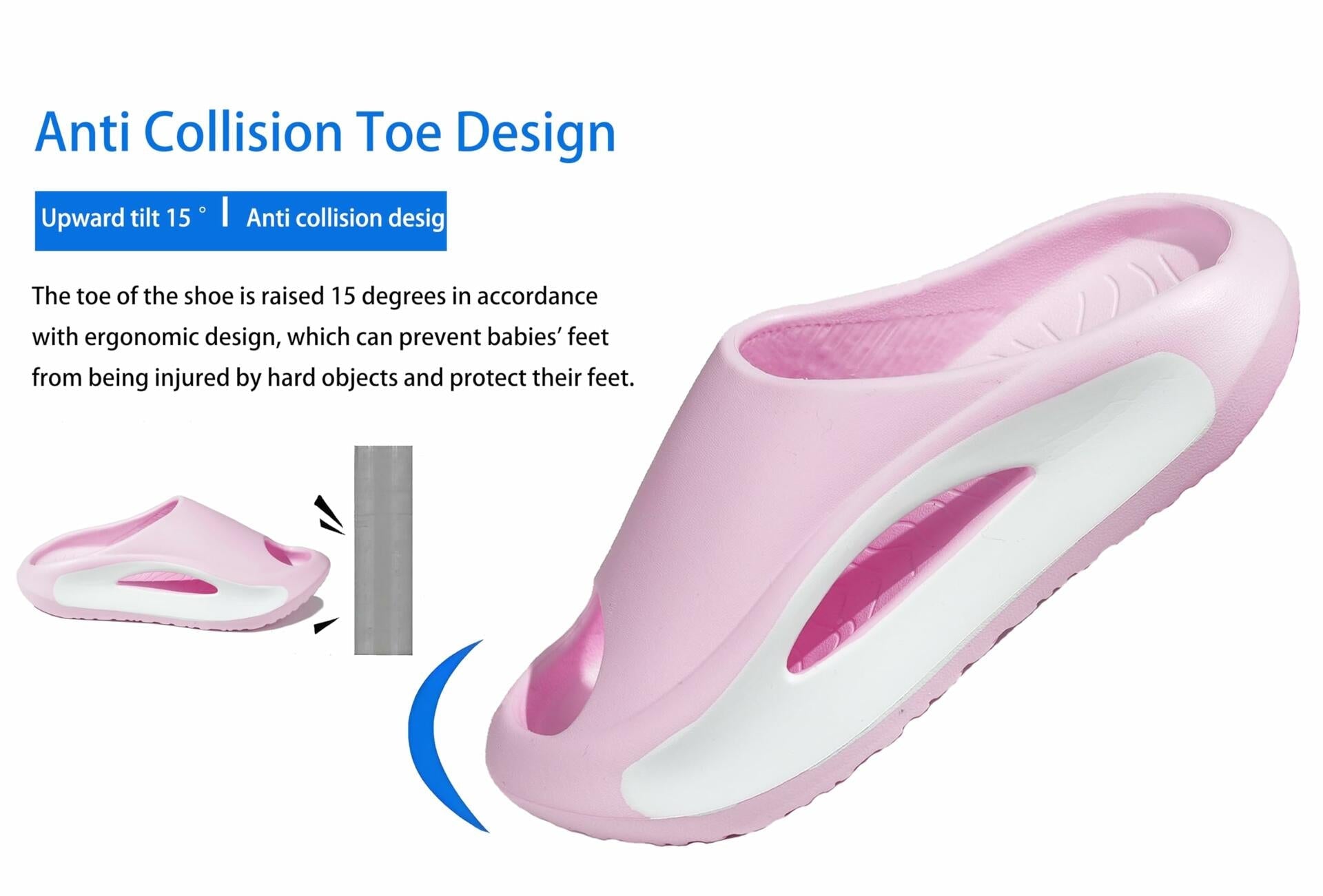 Meik Mangni Kids Cloud Slides Pillow Slippers Pink Size 9-9.5