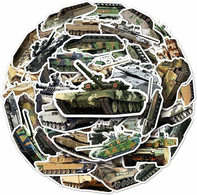 BIGZORO Waterproof Vinyl Tank Stickers Decals Pack 50 PCS