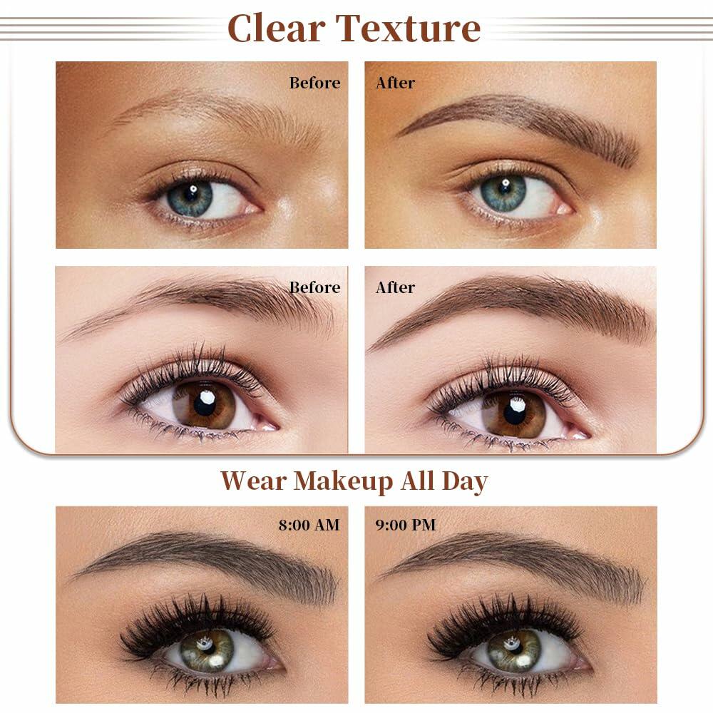 YIWANLLE 3D Microblading Eyebrow Tattoo Pencil Waterproof A-Gray 1 Count