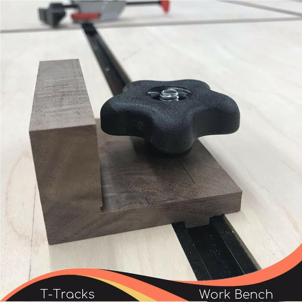 CLEAR STYLE T Tracks Woodworking Double-Cut Universal Intersection Kit 3" Black