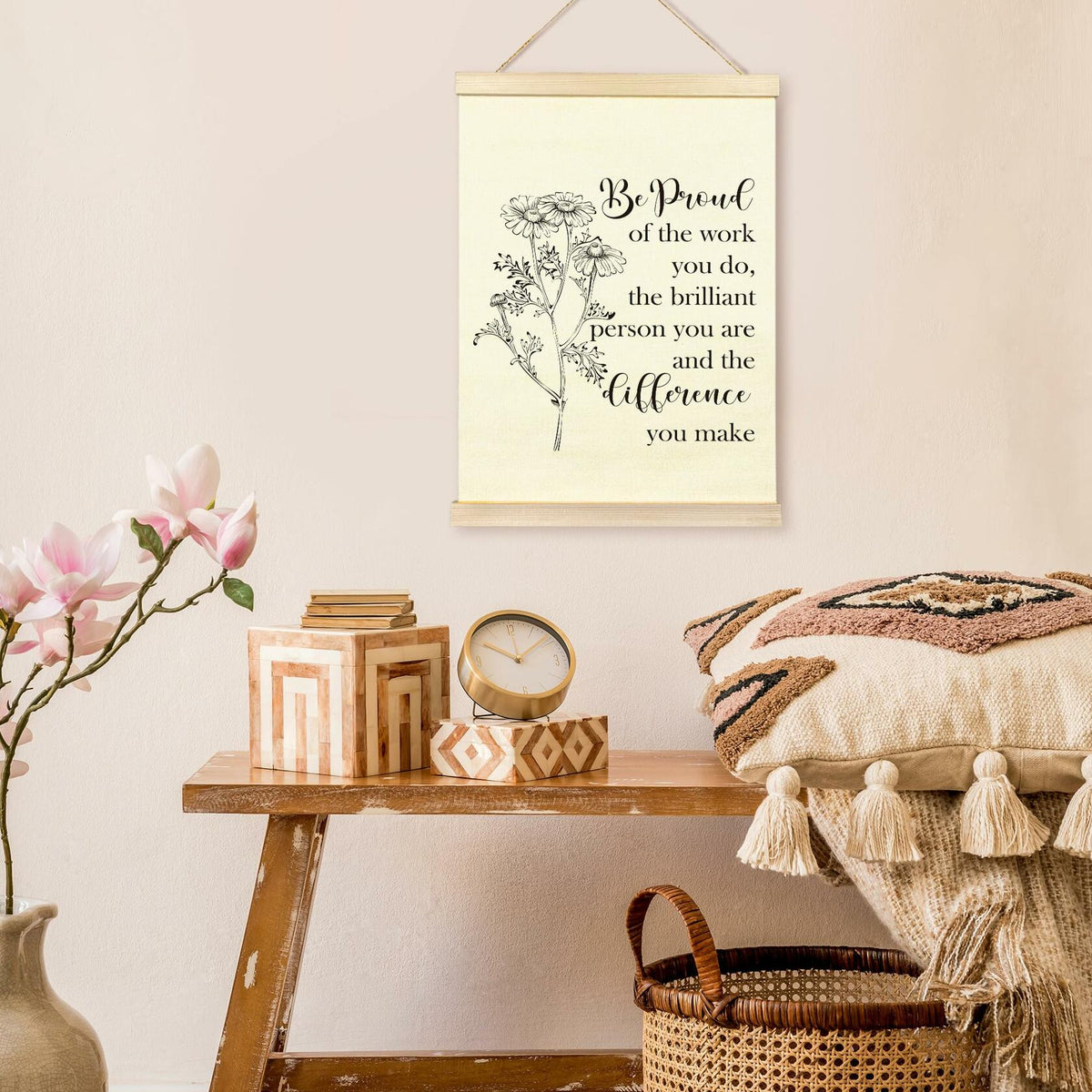 TAEDIN Mental Health Wall Art Poster Hanger Frame 12x16 White Wood