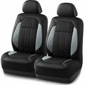 Road Comforts Breathable Leather Car Seat Covers Front Seats Airbag Safe Gray