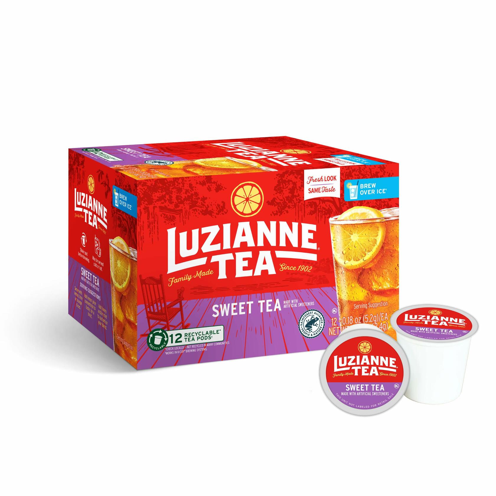 BestBy11/25 Luzianne Sweet Iced Tea Single Serve Pods 12ct Box