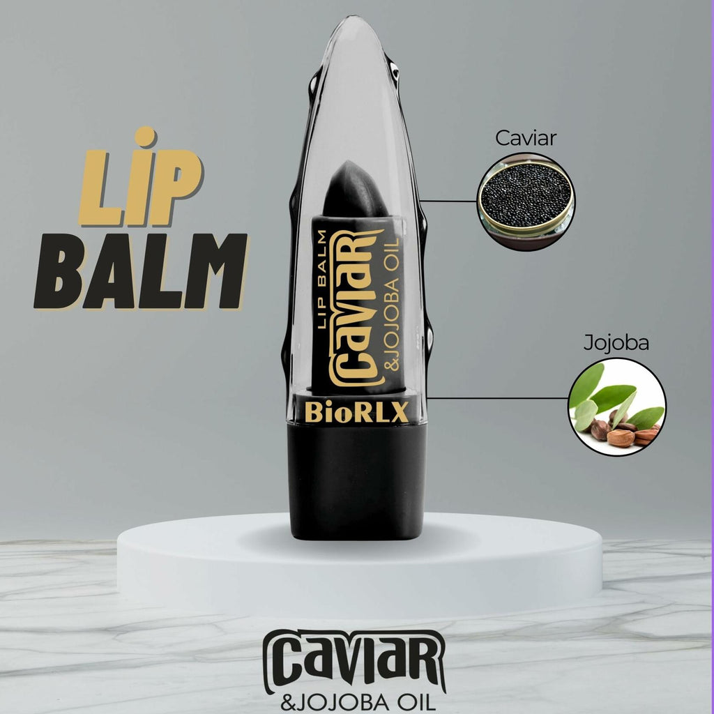 BioRLX Aloe Vera Lip Balm Caviar Jojoba Oil 0.12oz Pack of 2