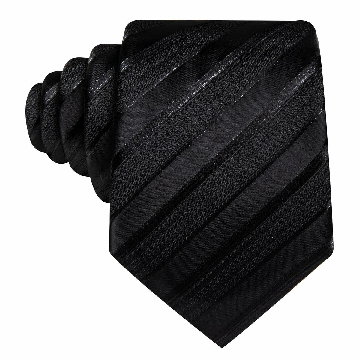 Barry.Wang Silk Men Striped Necktie Tie Clip Blush Pink Size One Size