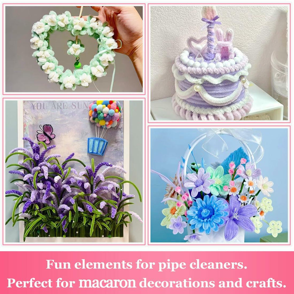 Green Glitter Pipe Cleaners Craft Supplies Arts & Crafts DIY 12in