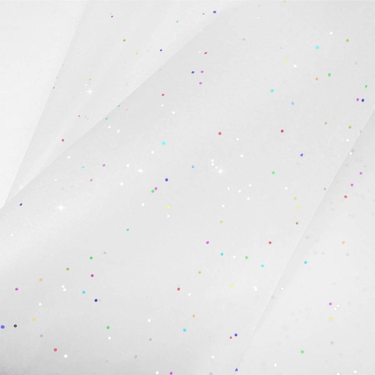 MR FIVE White Glitter Tissue Paper 14x20in 100 Sheets White Sparkle