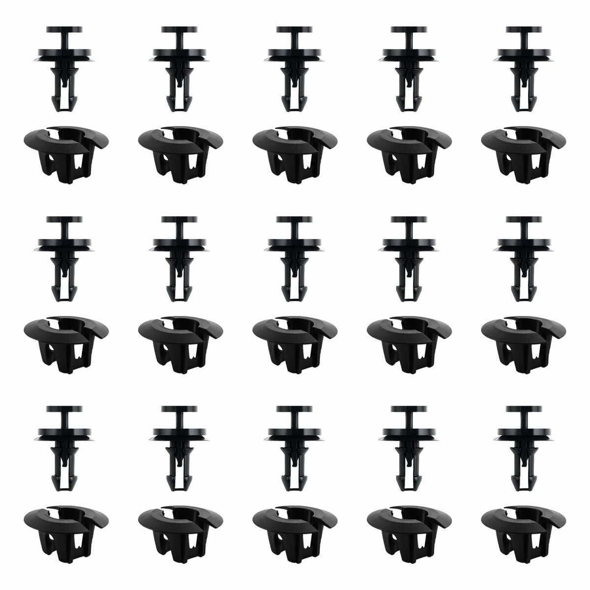 15-Pc Front Bumper & Splash Shield Retainer Clips Set – OEM 15733971/15733970