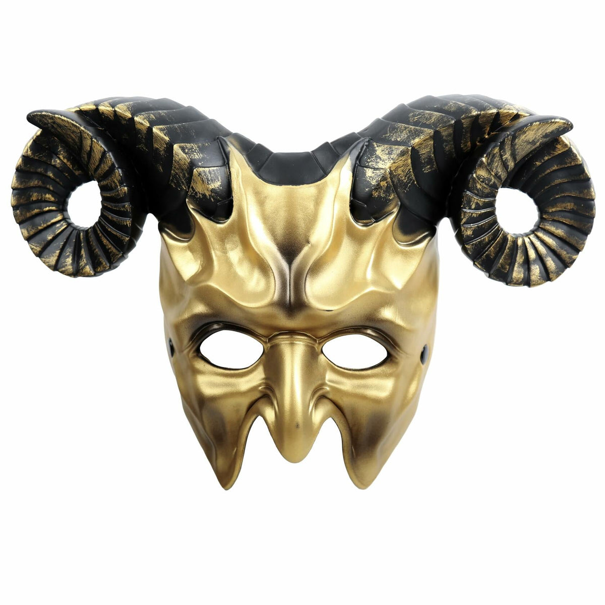 MCJC Devil Goat Horned Mask Adult Half Face Halloween Cosplay 4 Colors