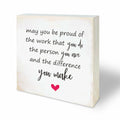 4"x4" Natural Pine Wood Plaque - Inspirational Rustic Home & Office Decor