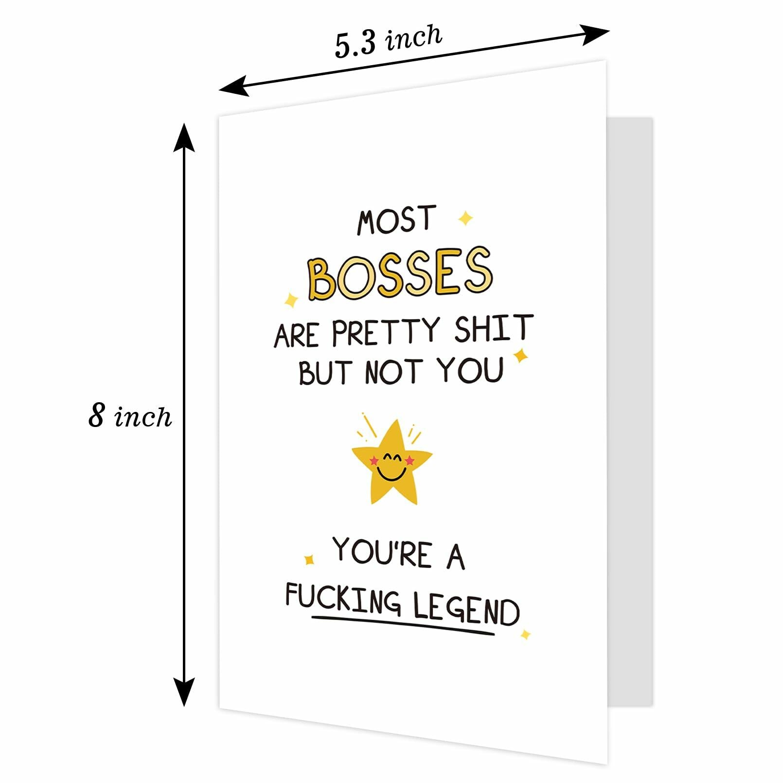 Ogeby Funny Boss Day Card for Him & Her | Humorous Appreciation Gift