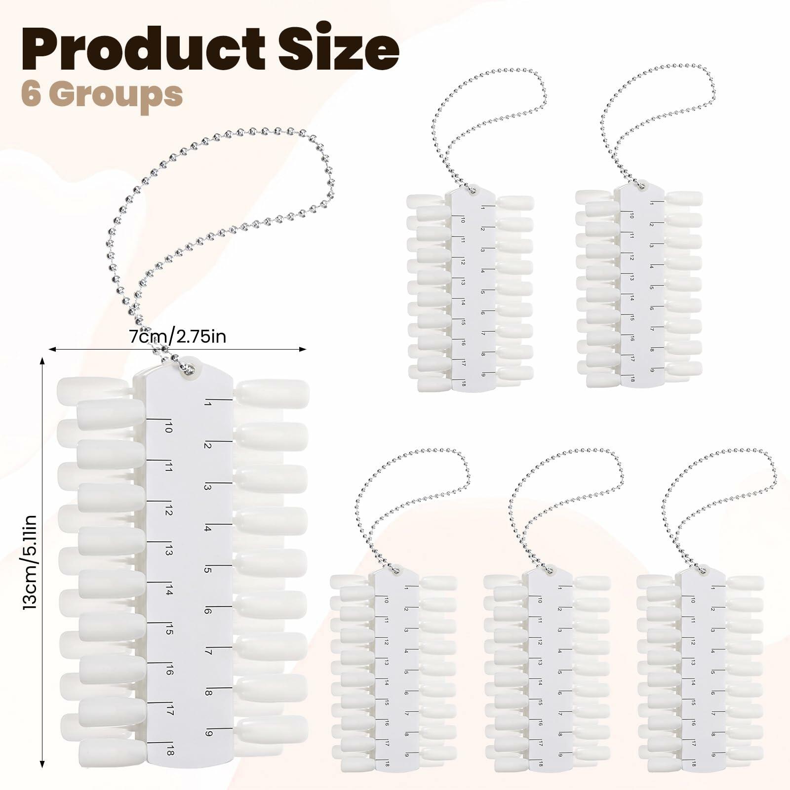 Qulkws 6 Sets 216 Tips Clear Double Layer Nail Color Swatch Practice Chart