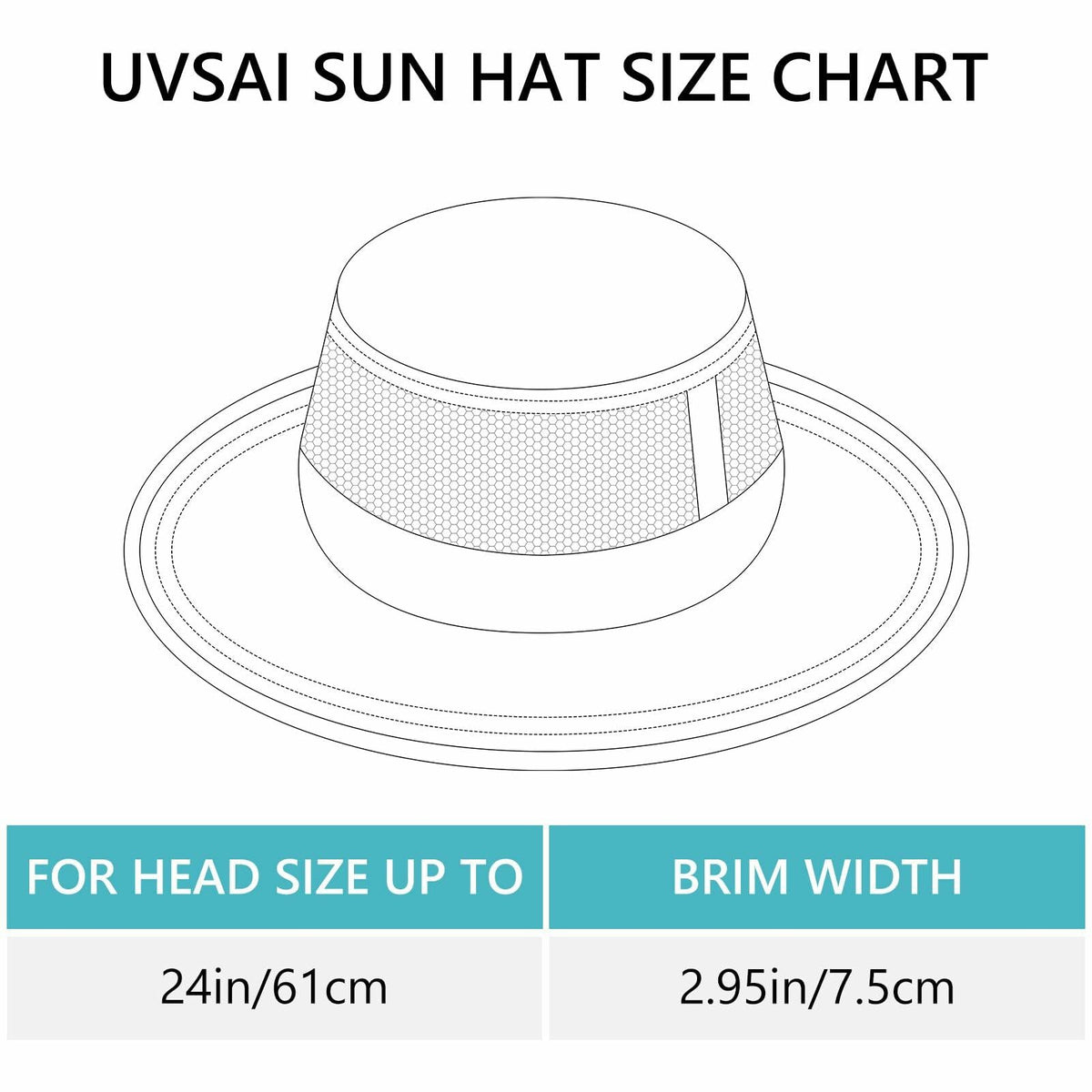 UVSAI UPF 50+ Bucket Sun Hat Laser Mesh Cooling Adjustable Black