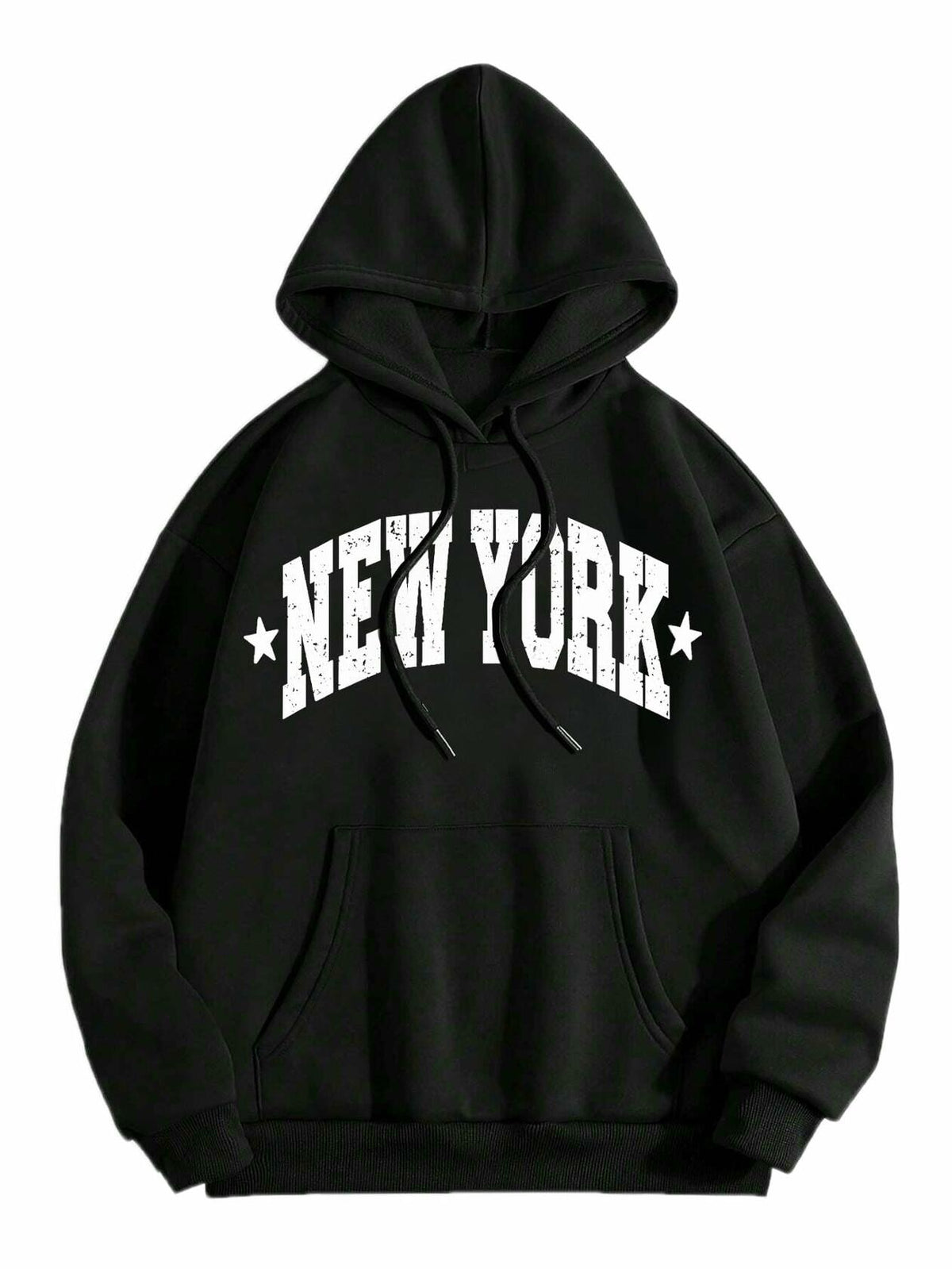 LilyCoco Women's Oversized Graphic Hoodie Sweatshirt Black Size L