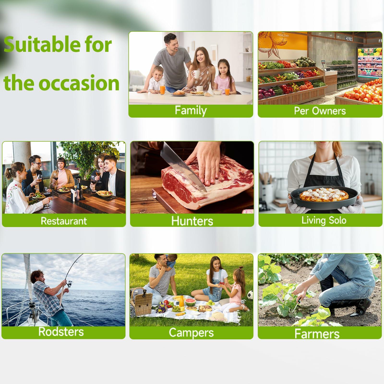 Amz Jet Vacuum Sealer Food LED Touch Digital White 50 Bags Included